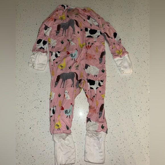 Little sleepies pink farm animals zippy - Picture 4 of 4